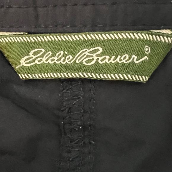 Eddie Bauer Womens Nylon Shorts Size 18W Black Zipper Drawstring - Picture 4 of 5